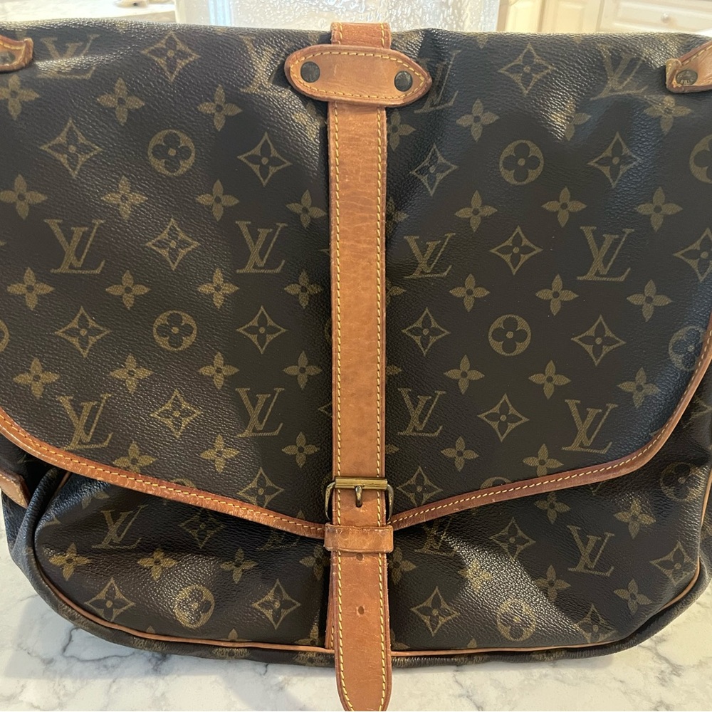 Louis Vuitton Brown Monogram Messenger Bag with Vachetta Leather